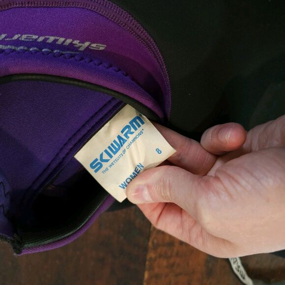 SKI WARM Wetsuit Tempest Ladies Women's Size 8 Purple Black Neoprene Shorty - Picture 2 of 8